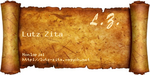 Lutz Zita névjegykártya